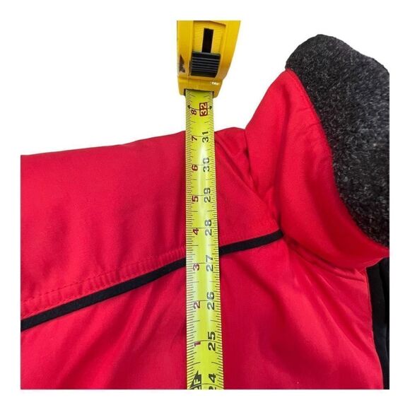 Obermeyer Womens Floral Thermolite Zip-Up Reversible Ski Jacket Red Gray VTG 12 - Picture 11 of 12